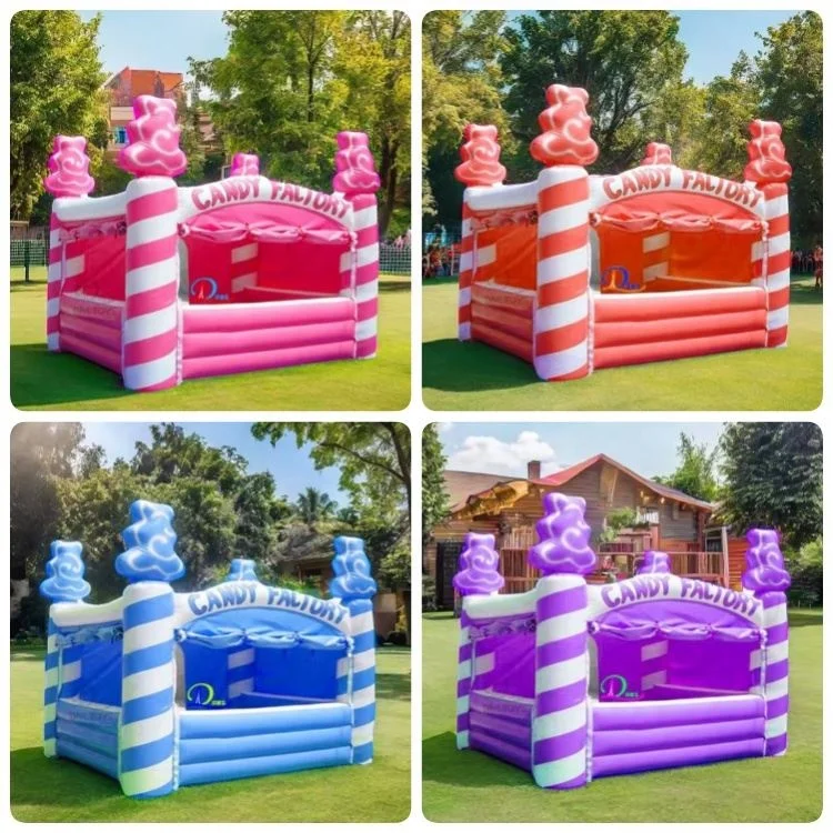 Funny unicorn inflatable Bouncer With Slide Bouncy House Combo Colorful Bouncing Castle Inflatable Kids Playground