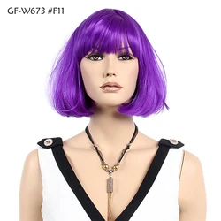 Stylish Green Short Curly Full Hair Costume Wig Lady Anime Hair Cosplay Wig
