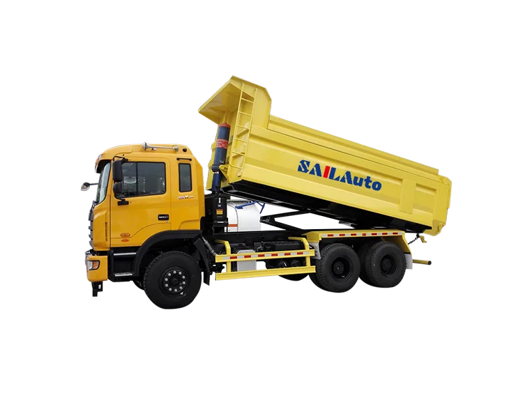 SAIL Mining Diesel Dump Tipper Truck Dumping Cargo Trucks Semi Trailer SINOTRUK HOWO 12 Wheeler 40 Ton 10 Steel Support