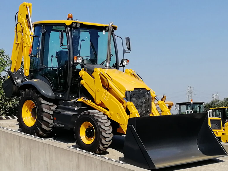 Earthmoving Machinery CLG765A Tractor 4x4 Wheel Backhoe Loader With Fast Site Transfer Speed