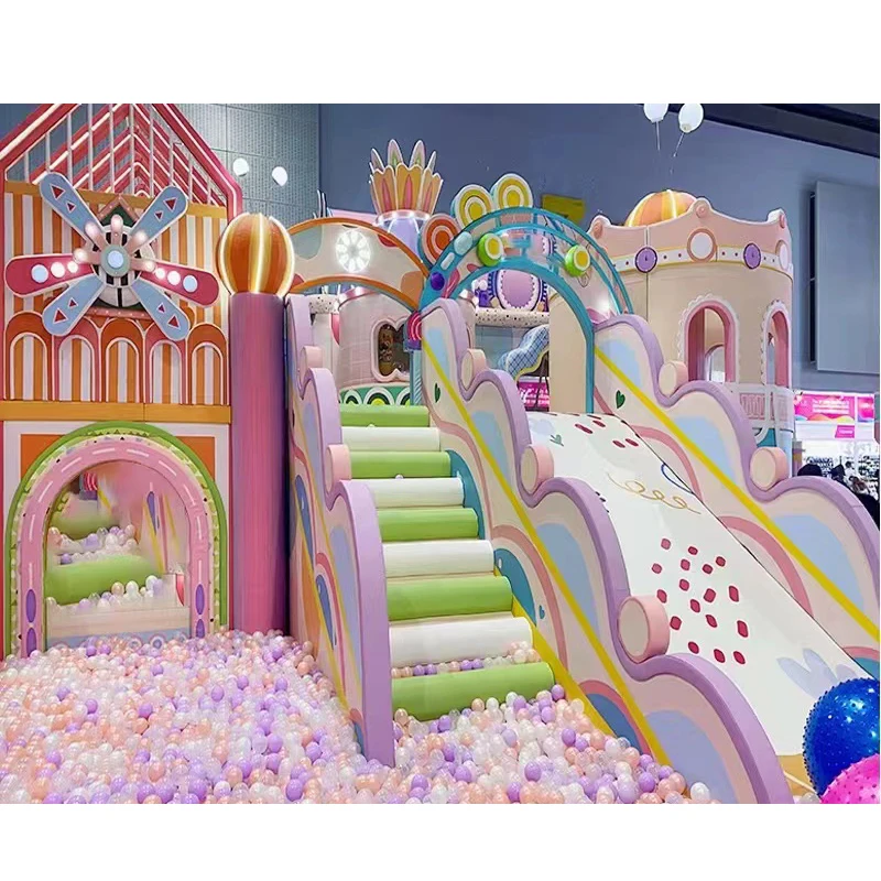 Kids Indoor Playground Equipment Soft Play Baby Room Sand Pool Slide Indoor Playground Equipment for Sell