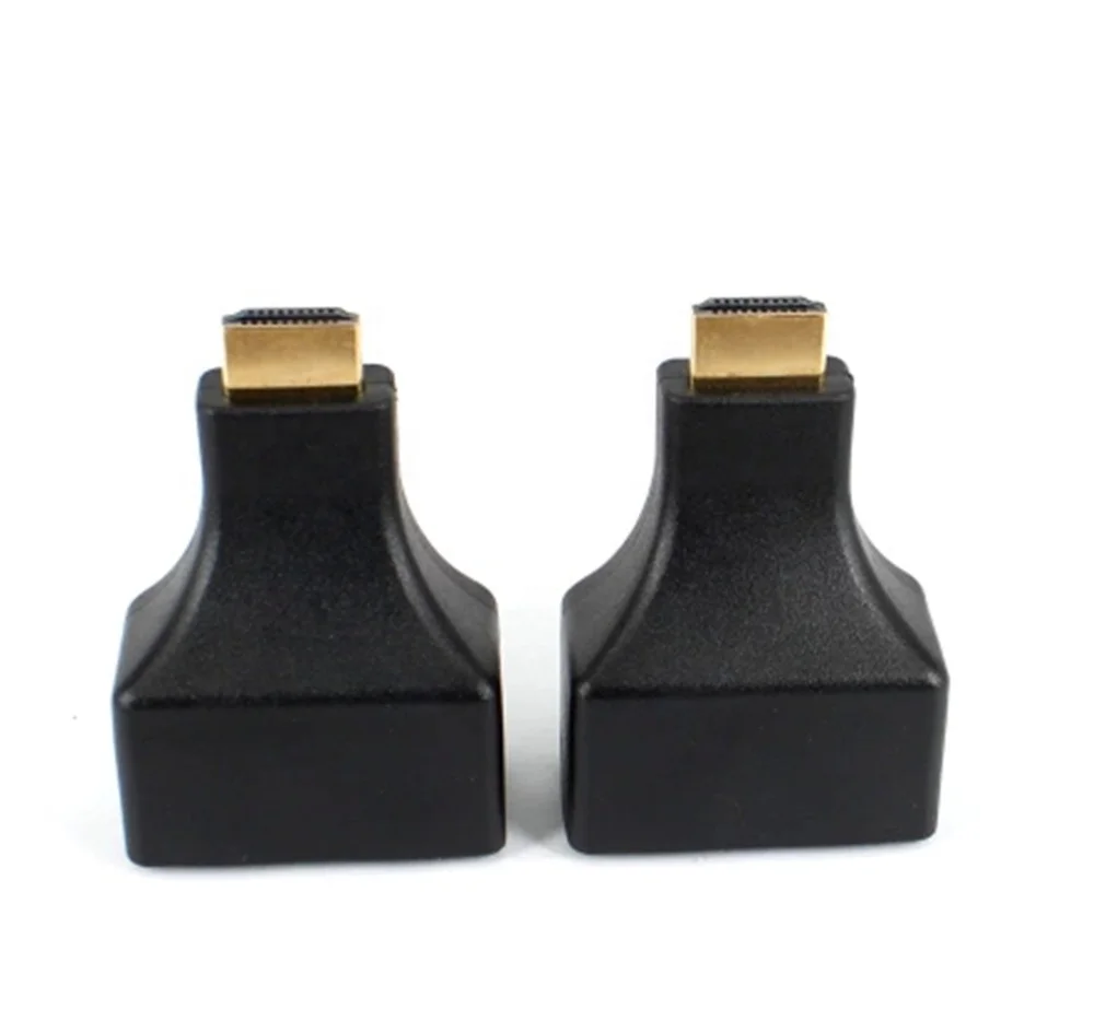 Support 3d 1080p 30m Hdmi Extender HDMI To Dual Rj45 Network Ports Converter Over Cat 5e Cat 6