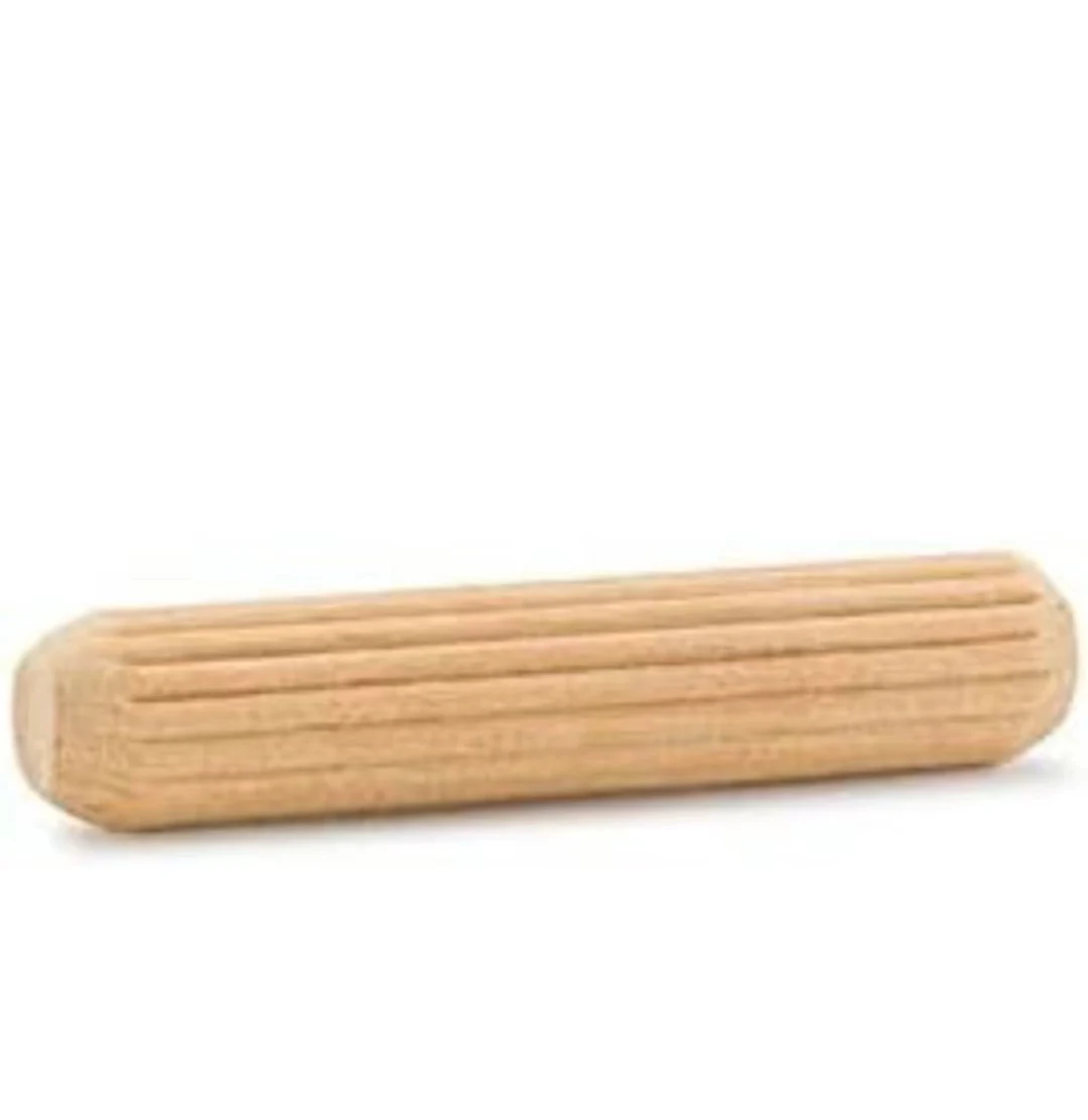 Wooden Dowel Pins  Fluted Beveled Ends Wood Dowel Pegs Kiln Dried Hardwood for Woodworking Furniture Shelf