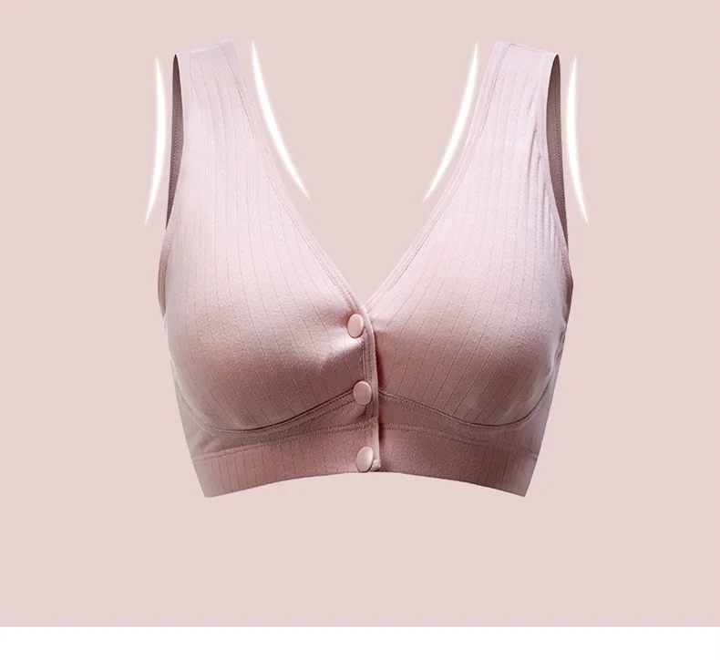Best selling products 2022 soft comfortable wireless cotton Front buckle breastfeeding maternity & nursing bras