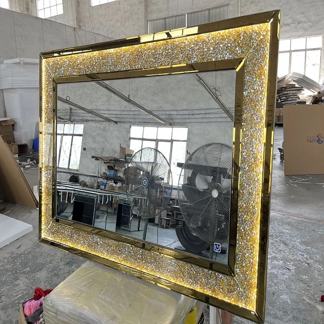 Gold Color Mirror Dome Full Body Mirror High Quality Glass Framed Glass for Modern Factory Foshan Carton Decorative Anniversary