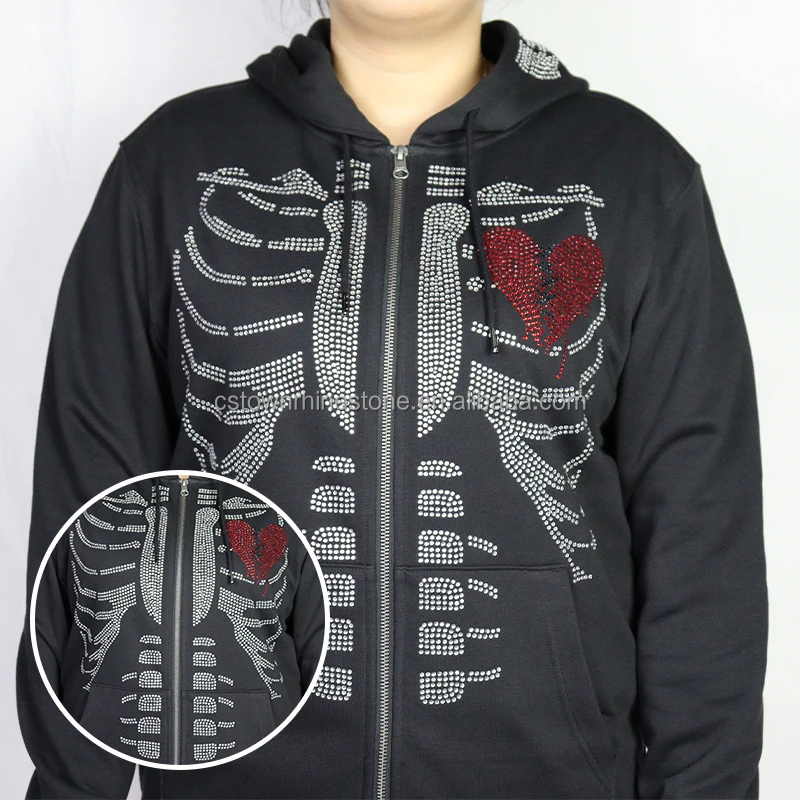 High Quality Bling Hot Fix Rhinestone Heat Transfers Custom Motif Rhinestone Transfer