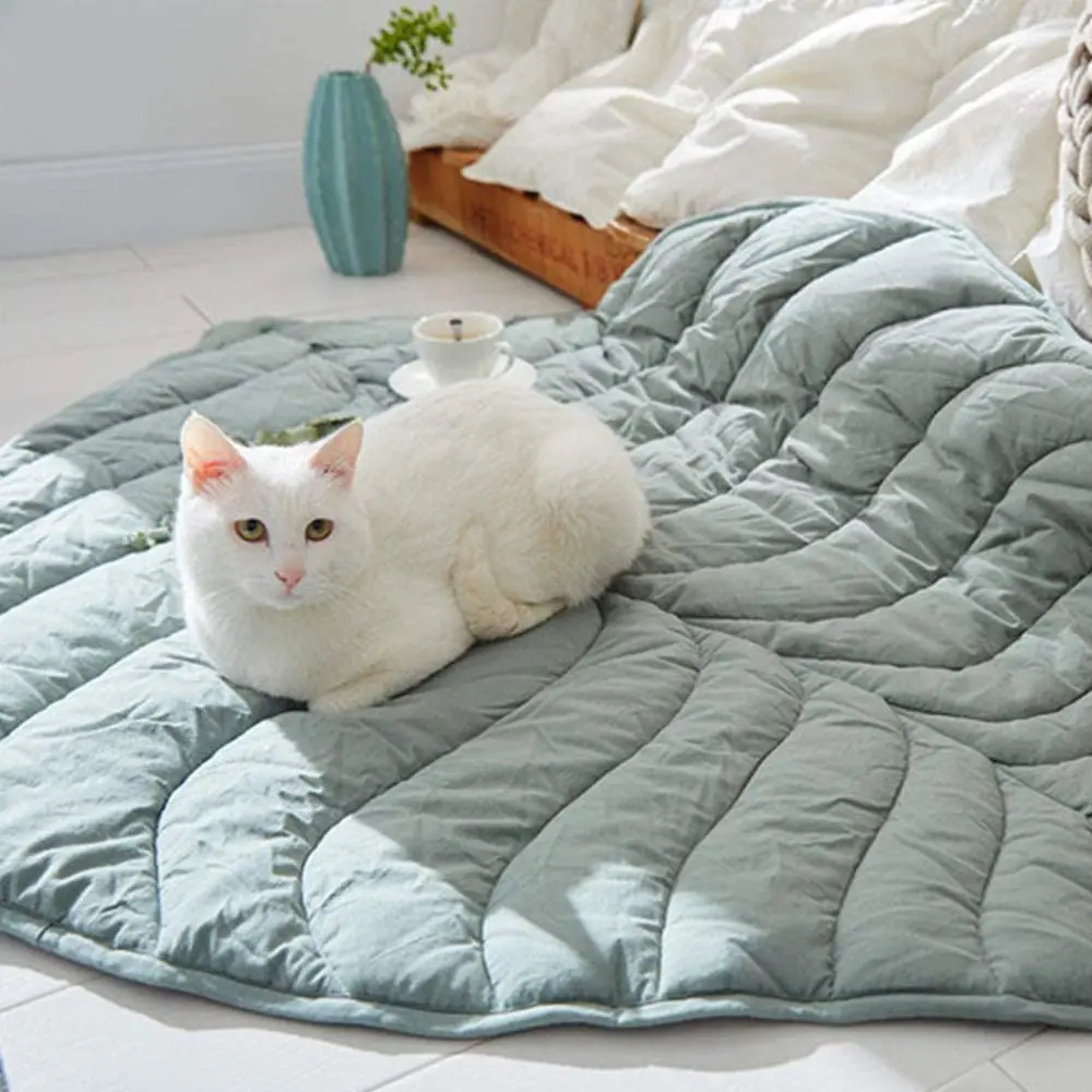 Foldable Baby Play Mat Leaf Shape Cotton Crawling Carpet Crawling Mat Cushion Sports Toy Kid Playmat