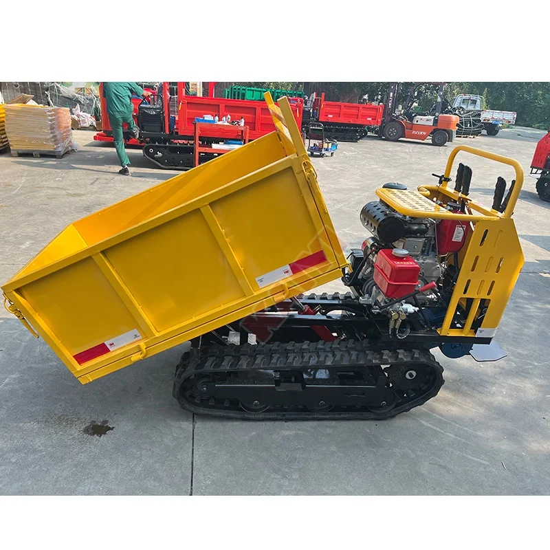 KAIYI-0.8TMini Dumper 800kg Mini Dumper Crawler Small Tracked Carrier Tractor Self-Loading Dumpers Factory Price Hot Sales