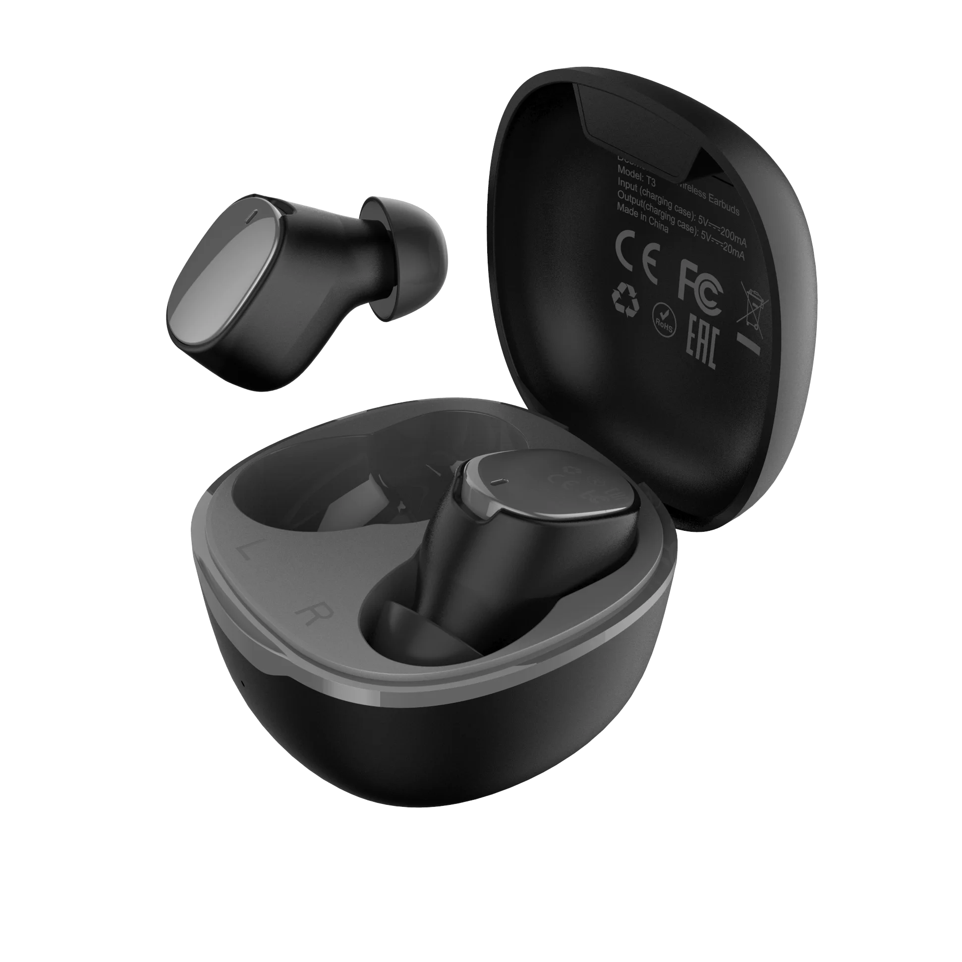 
TWS T3 Mini BT Earphone 5.0 Ultralight Wireless Headset Sports Earbuds Touch Control Handsfree with 400mAh Charging pod 