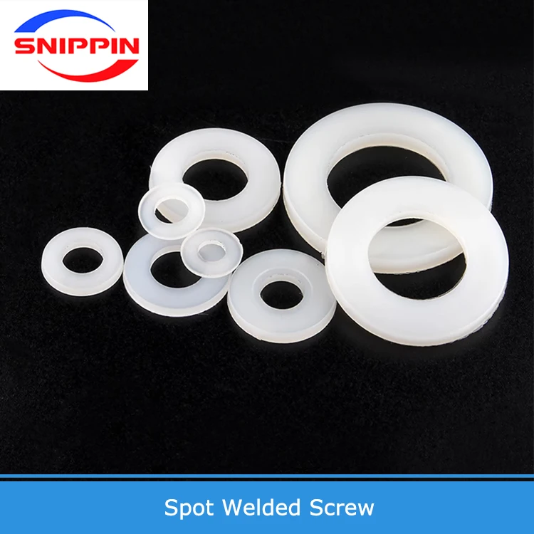 M2 M2.5 M3 M4 M5 M6 M8 M10 M12 Large Nylon White Sliding Washer Plain Round Gasket Nylon Flat Washers Plastic Shim Thickness