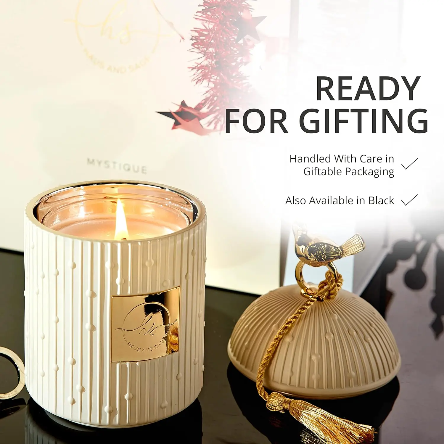 C&H 2024 best candle gift set with customizing scent fragrance aroma perfume ceramic candle