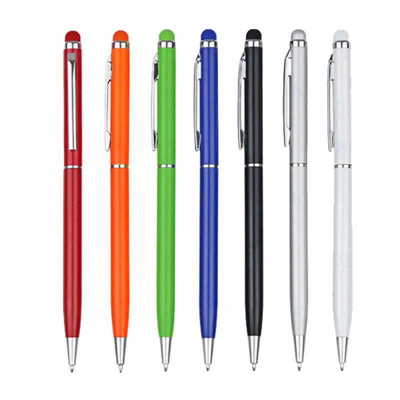 High Quality Metal Black Stylus Pen Rubber Coated Soft Touch Ball Pen for Giveaway Business Gift