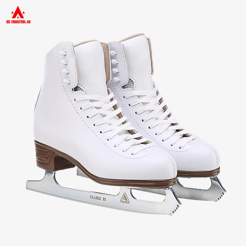 made In China Beginner Durable Popular Professional High Quality White Ice Figure Skating Shoes For Ice Rink