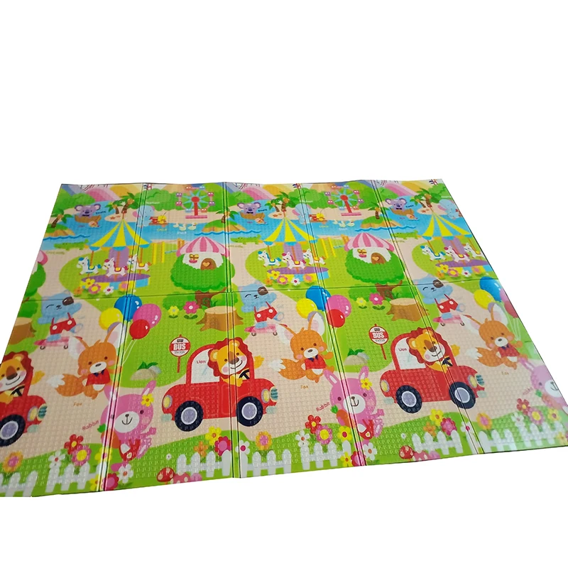 Easy Clean and Folding Mat Nontoxic Extra Large Foldable Kids Play Mat Baby Playmat