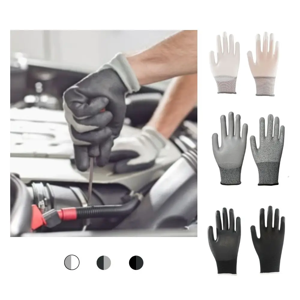 Wholesale Cut Resistant Antistatic Touch Screen Garden Safety Construction Pu Coated Palm Working Gloves Manufacturer From China