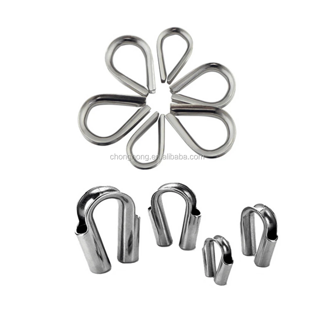 High Precision Custom Cable Thimble AISI304/316 Stainless Steel Wire Rope Thimble