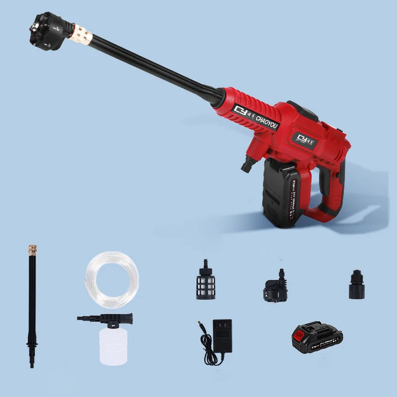 wireless car washer pressure washing gun cordless washer gun foam bottle lithium battery self wash car wash machine