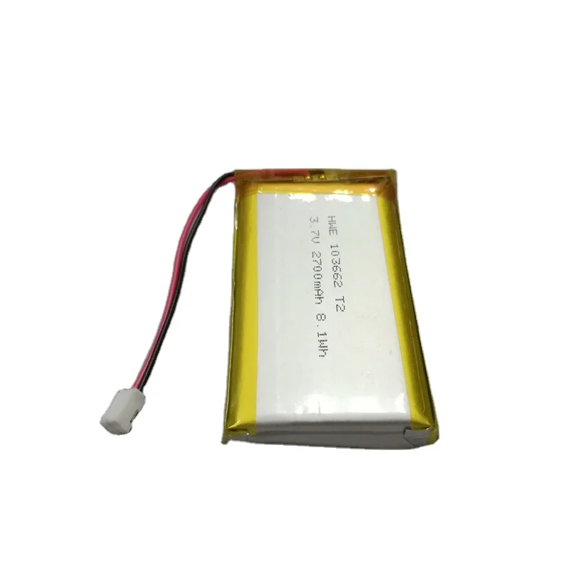 High Capacity Rechargeable 103662  2700mAh li-polymer battery Lipo Battery 3.7V for digital device