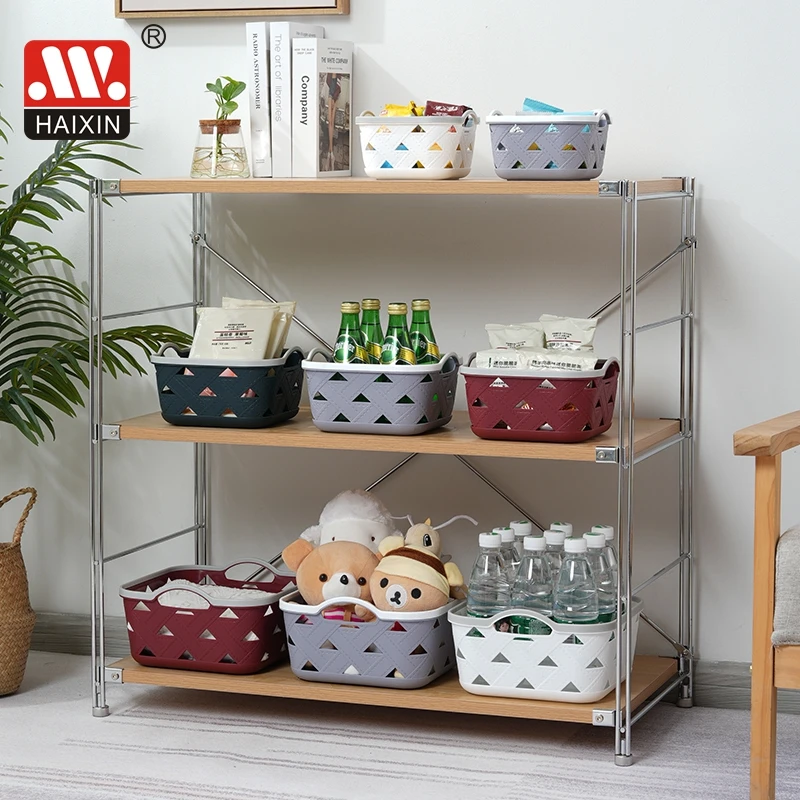 HOT Home Fruit Snack Storage Household Storage Plastic Basket With Handle