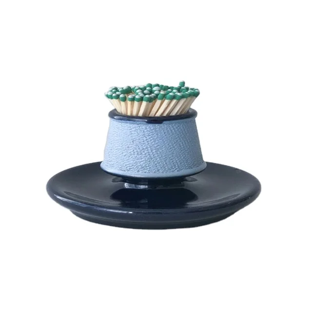 
custom porcelain toothpick holder ceramic crafts small matchsticks holder 