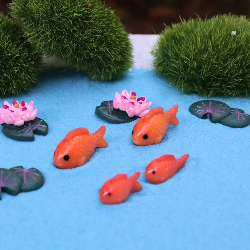 Hot Sale Mediterranean Style Red Fish Resin Crafts Landscape Aquarium Ornaments Creative Fish tank Decorative gifts