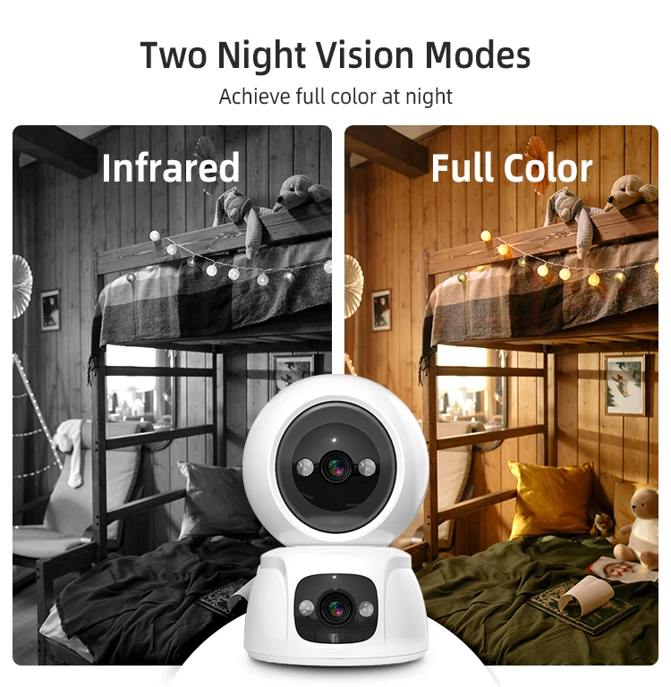 360 rotating 6MP Tuya wifi ip ptz camera smart home security baby monitor camera with 2 way audio