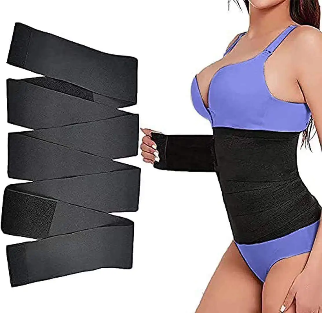 Custom Sport Loss Weight Adjustable Tummy Wrapping Belt Polyester Waist Trimmer Women Waist Support