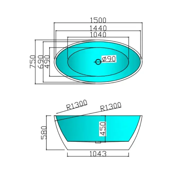 Acrylic Freestanding Bathtub