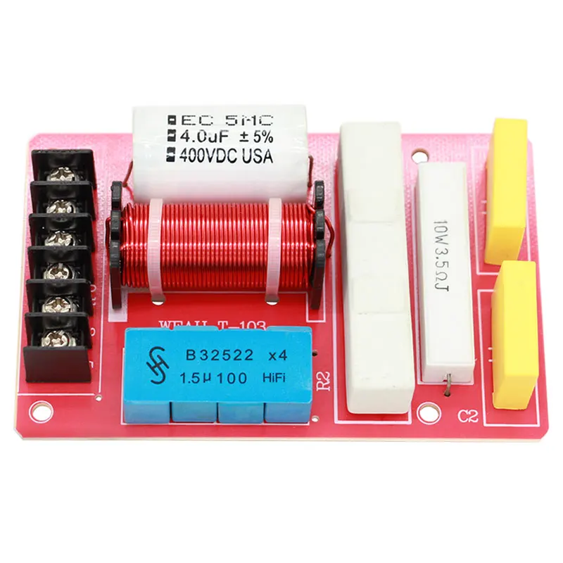 YOTO Factory Hot Sale 1200 Watts Big Power 80mm Double Inductors 8 Ohms Aluminium Resistance RA98Z Subwoofer Crossover