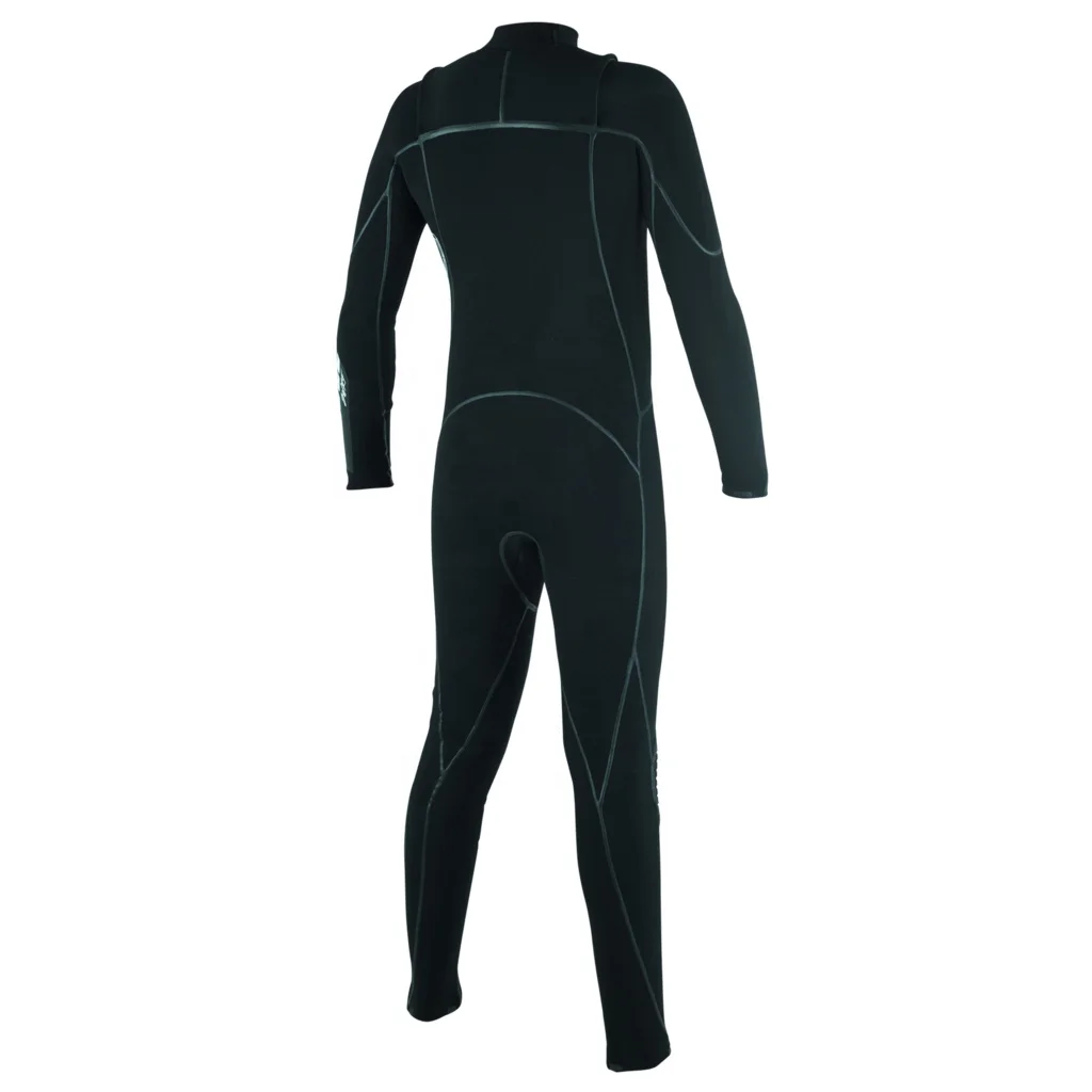 custom line design men neoprene printing chest zip long sleeve scuba diving surfing wetsuit