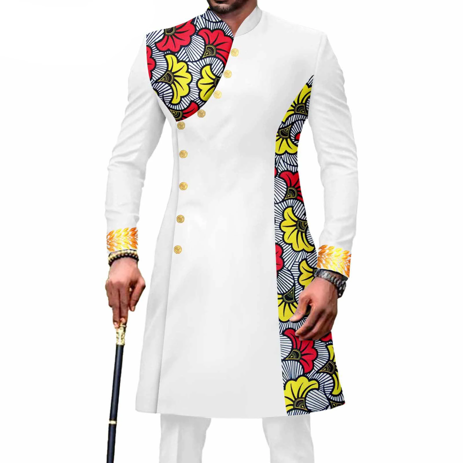1539 African styles 22 colors Ankara dress for man African kitenge dress designs Men tops and pants 2 piece suits