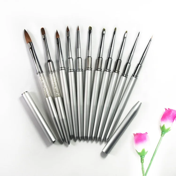 Artam Kolinsky Sable Hair Acrylic Nail Brush UV Gel 3D Painting Liner Metal Handle