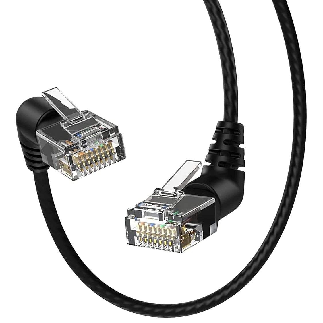 CableCreation 32AWG 10Gbps 500MHz Patch Cord 360 Rotation CAT6A LAN Network Cable with RJ45 Connector