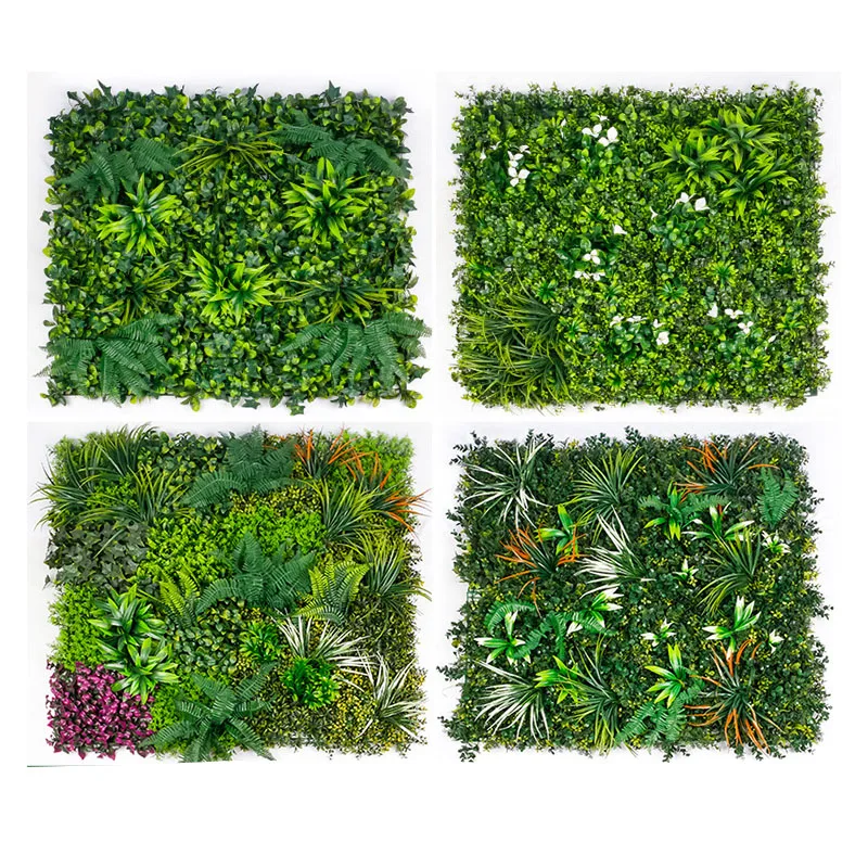 High Quality Artificial Wall Grass Anti UV Background Decoration Indoor Outdoor Plastic Lawn Green Grass Wall