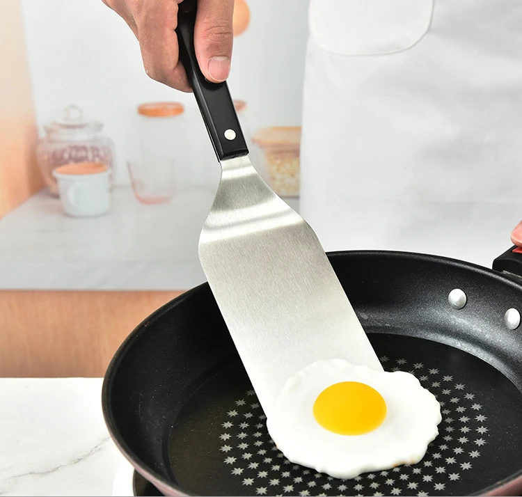 Metal Turner Fish Spatula Stainless Steel Barbeque Turner Slotted Turner for Frying Cooking