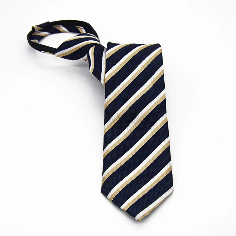 Custom Popular fancy design wholesale microfiber classic vertical stripe necktie 100% polyester school uniform black ties