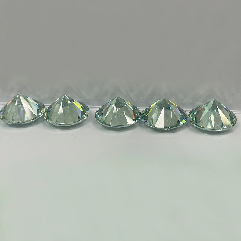 SICGEM Loose Gemstone Wholesale Synthetic Moissanite 14MM Round Big Size Price Per Carat Blue Moissanite Diamond