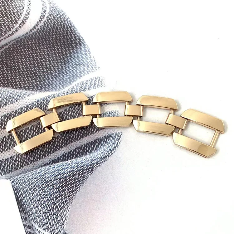 Zinc alloy customized long chain buckle shoe decoration shoe buckle metal decoration accessories