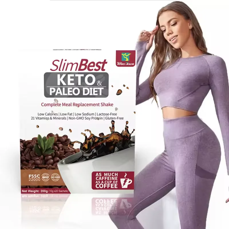 OEM Instant Slim Keto Coffee Weight Loss Herbal Powder Fat Burning Black Coffee Meal Replacement Food Coffee Drinks