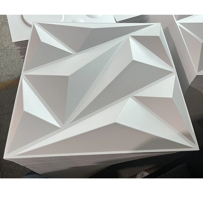 Interior beautiful decoration black diamond pvc 3d wall panels 50*50cm and ceiling panel