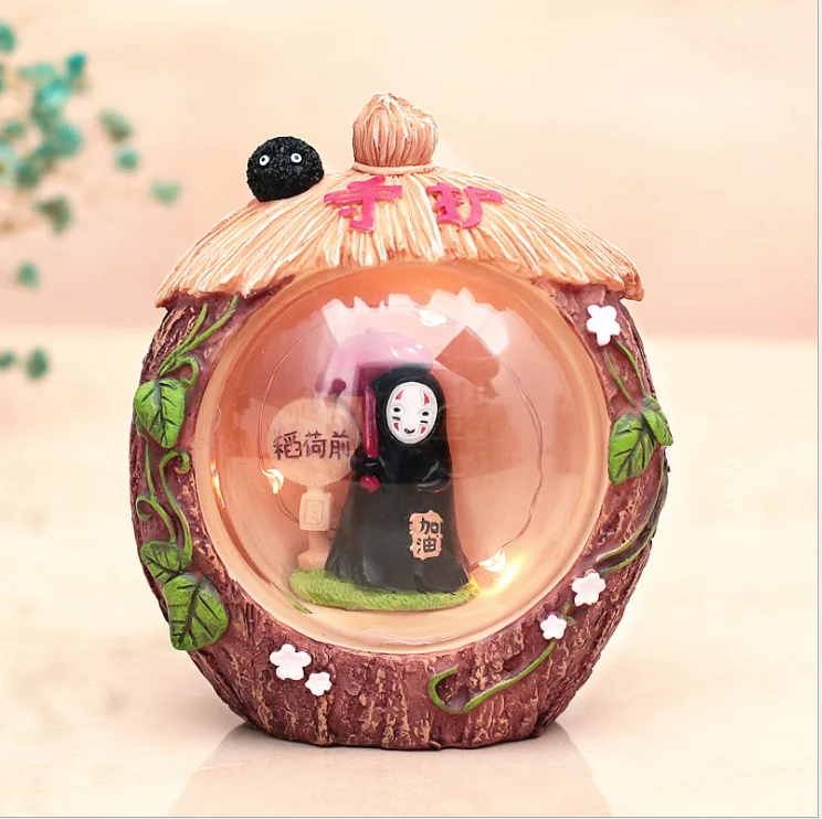 Miyazaki Hayao miniature  decorative polyresin  souvenir lighthouse snow globe  sat star lightings