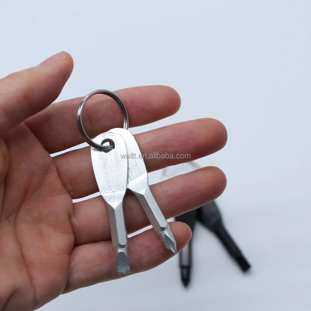 TURBOOST 2PCS Pocket Keychain Mini Screwdriver Tools Set