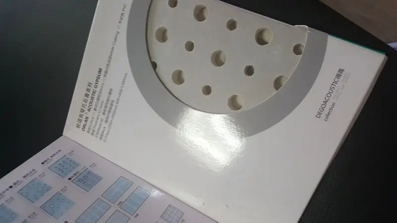 12mm  Acoustic gypsum Panel plasterboard Perforated acoustic panel 12X12mm Square hole