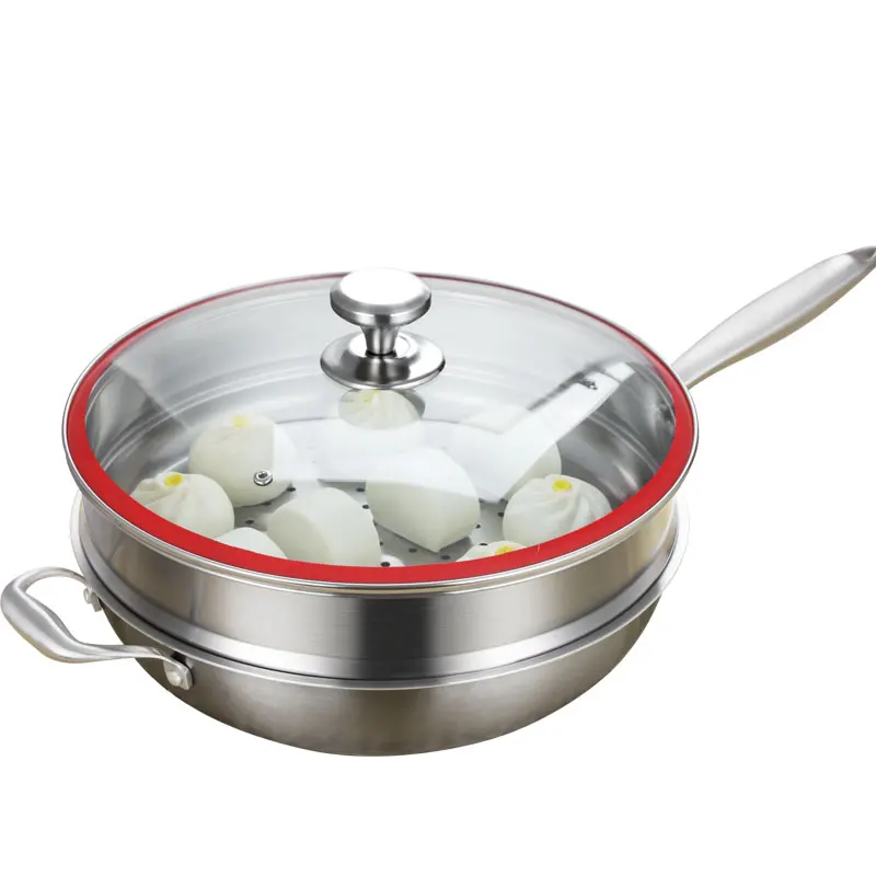 Сковорода антипригарная 34 см сковорода композитная из нержавеющей стали с