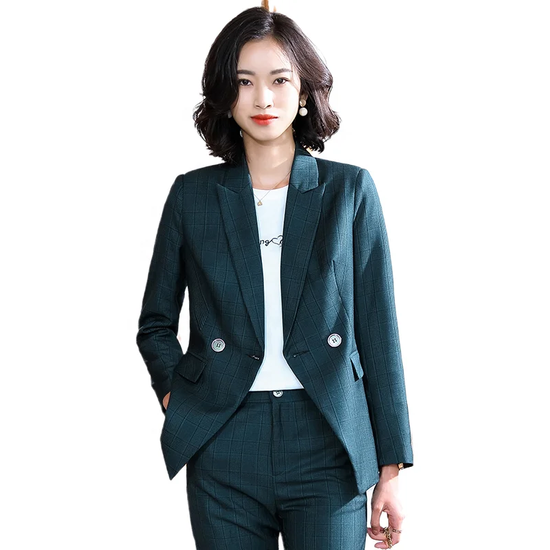 wholesale  business suit fashionable  high-end  leisure  overalls  women  plaid suit
