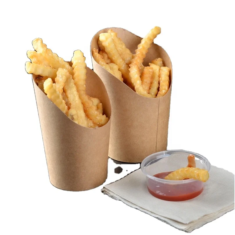 Direct Factory 12oz 16oz 26oz  French Fries Scoop Holder Disposable Take out Party Baking Supplies Waffle Paper Popcorn cups