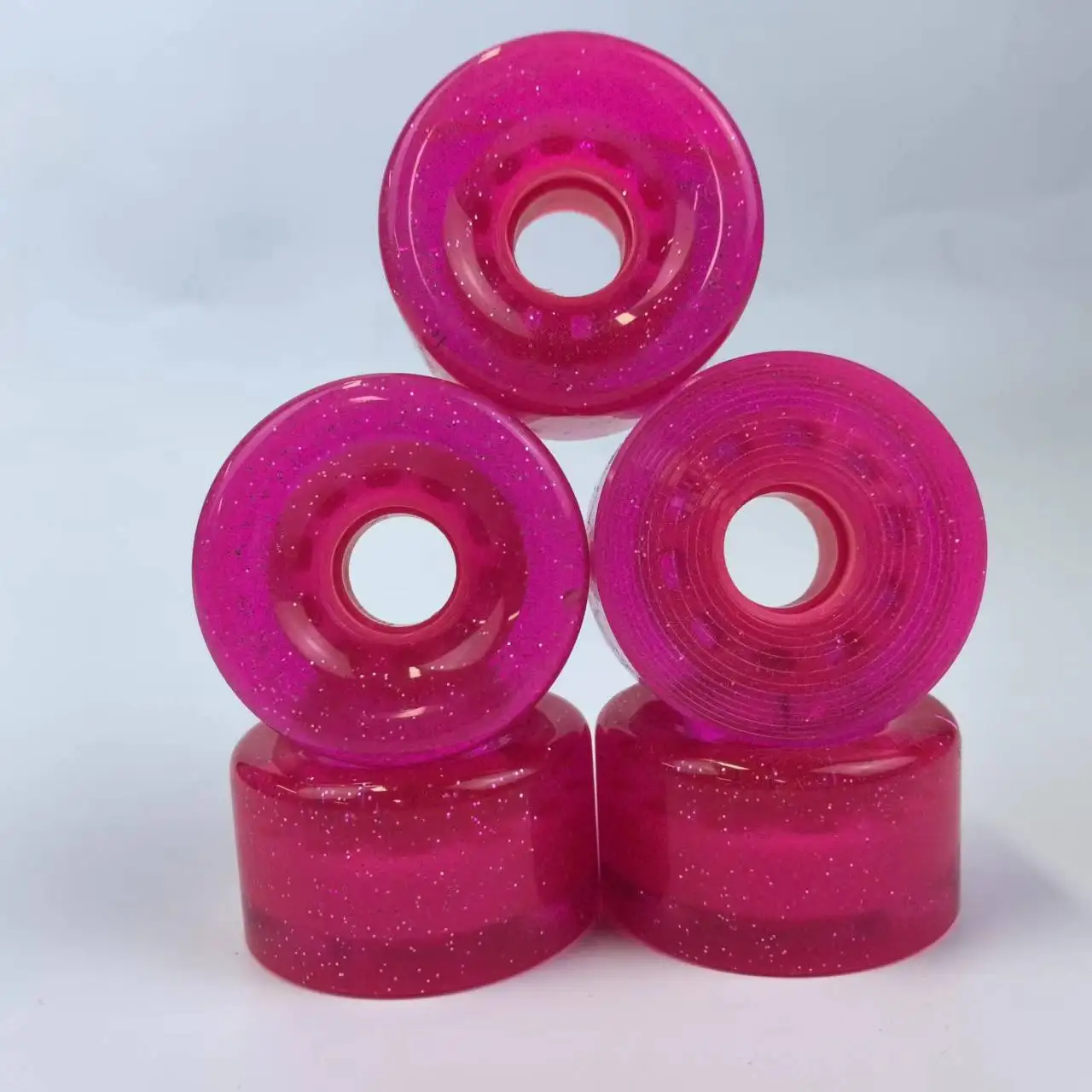 YSMLE Luminous Roller Quad Skate Wheels 65mm 62mm 58mm Flashing Longboard Wheels