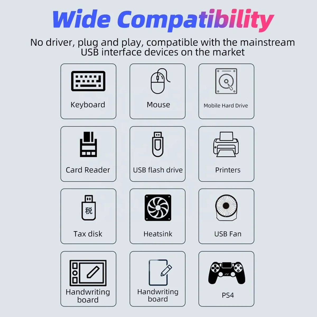 USB Hub 3.0 Hub USB Multi Splitter Power Adapter 7 Port Multiple Expander 2.0 OTG USB for PC Laptop Accessories