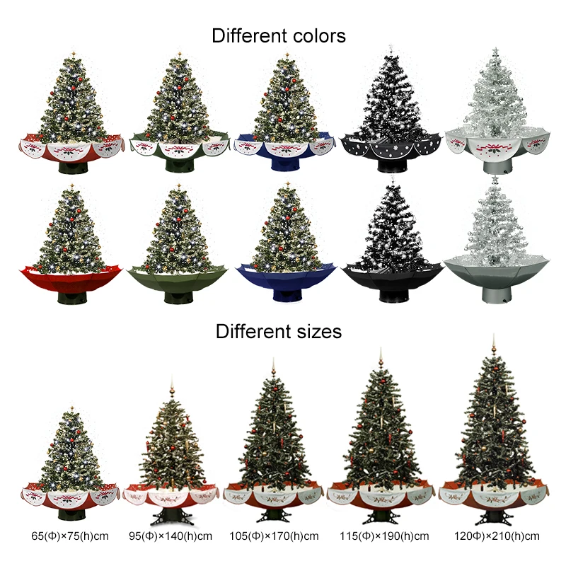 Arbre de noel high quality Decorated  Led Lighted snowing musical Christmas tree