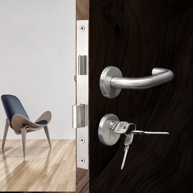 Wholesale European Indoor U Shape 304 Stainless Steel Lever Handle Door Handle